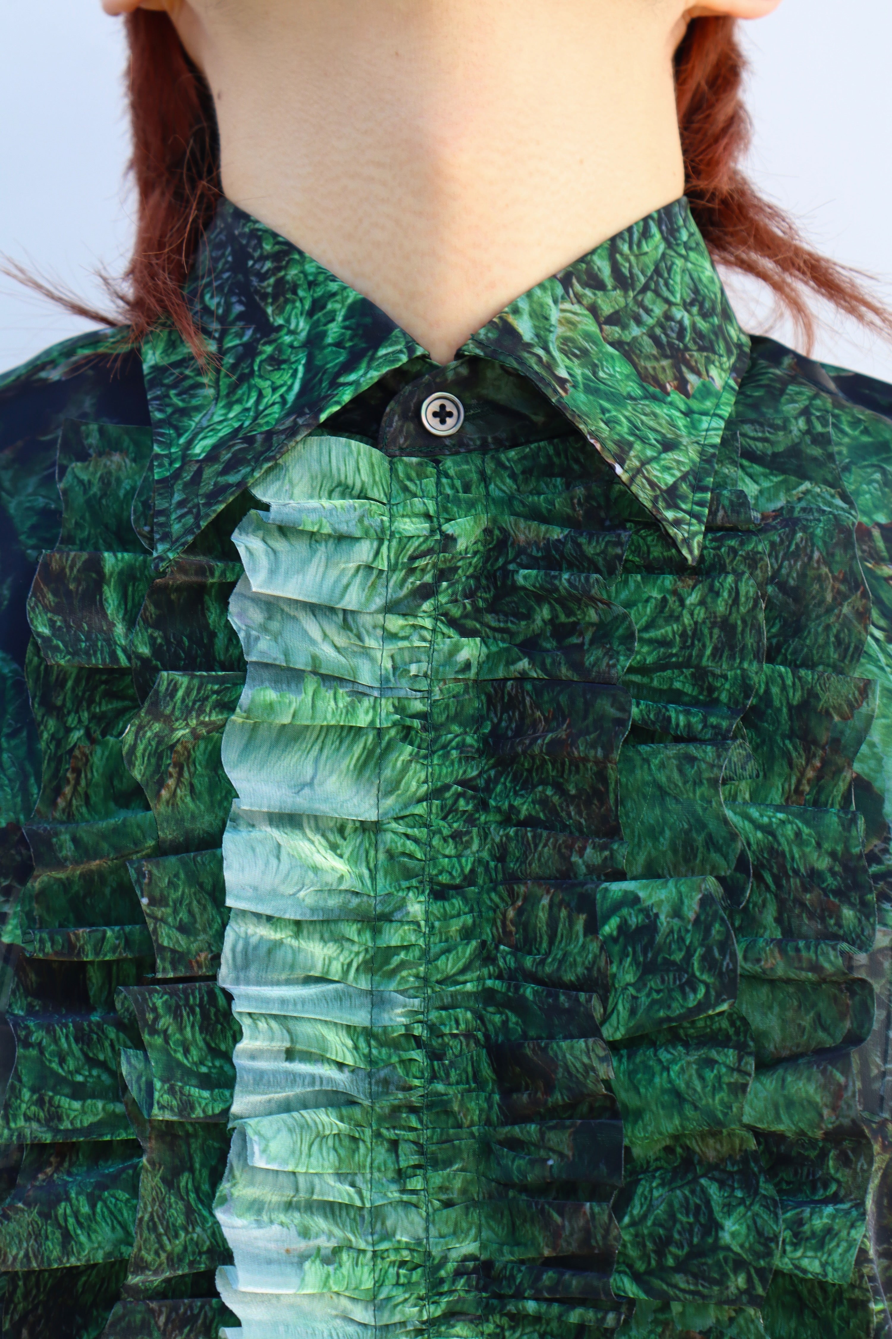 ダブレット  25SS47SH171/LETTUCE FRILL SHIRT レタスプリントフリル長袖シャツ メンズ M doublet(ダブレット)のLETTUCE FRILL SHIRTの通販｜PALETTE art alive