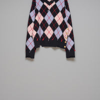 MASU(エムエーエスユー)のDIAMOND SCRAPED SWEATER BLACKの通販