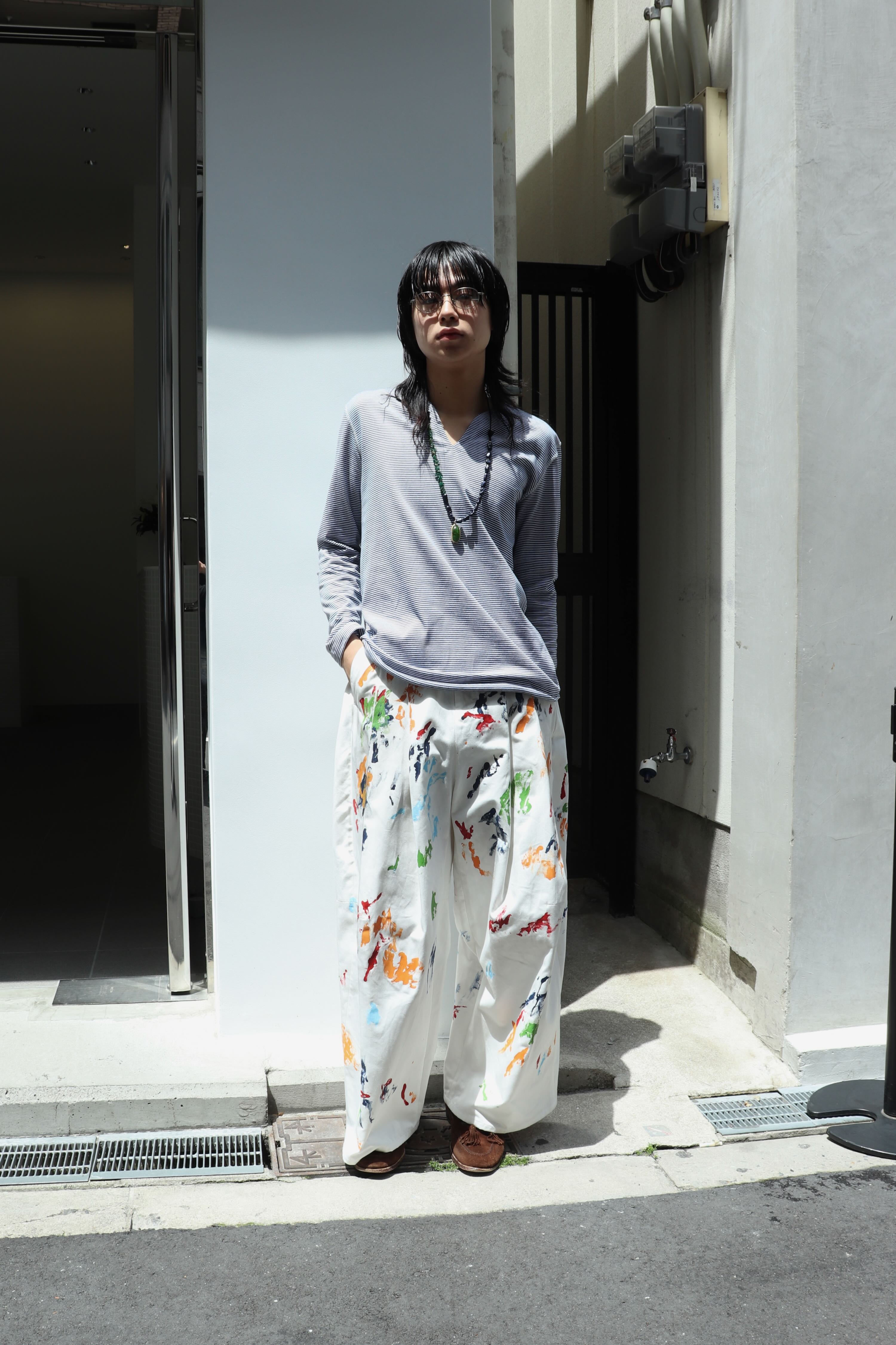 SHINYAKOZUKA(シンヤコヅカ)のHi, BAGGY WITH HAND PAINTING