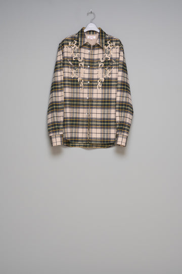 MASU  RODEO ZIP-UP PLAID SHIRT