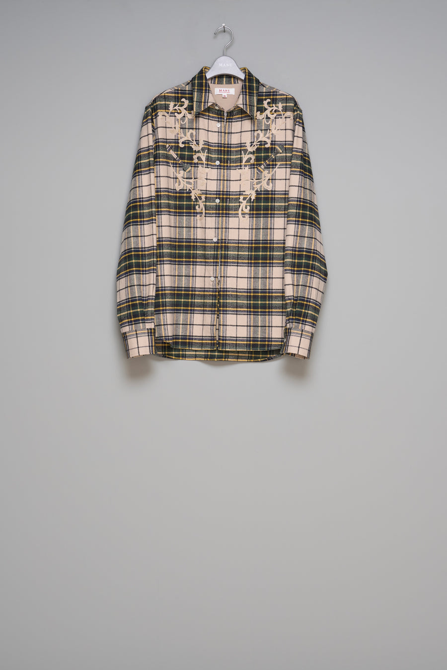 MASU  RODEO ZIP-UP PLAID SHIRT