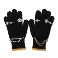 doublet(ダブレット)のKNIT GLOVES WITH RINGS BLACKの通販｜PALETTE