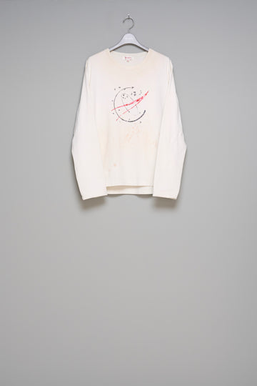 MASU  WASTED EXPLORER CREW LONG SLEEVE T-SHIRT(WHITE)