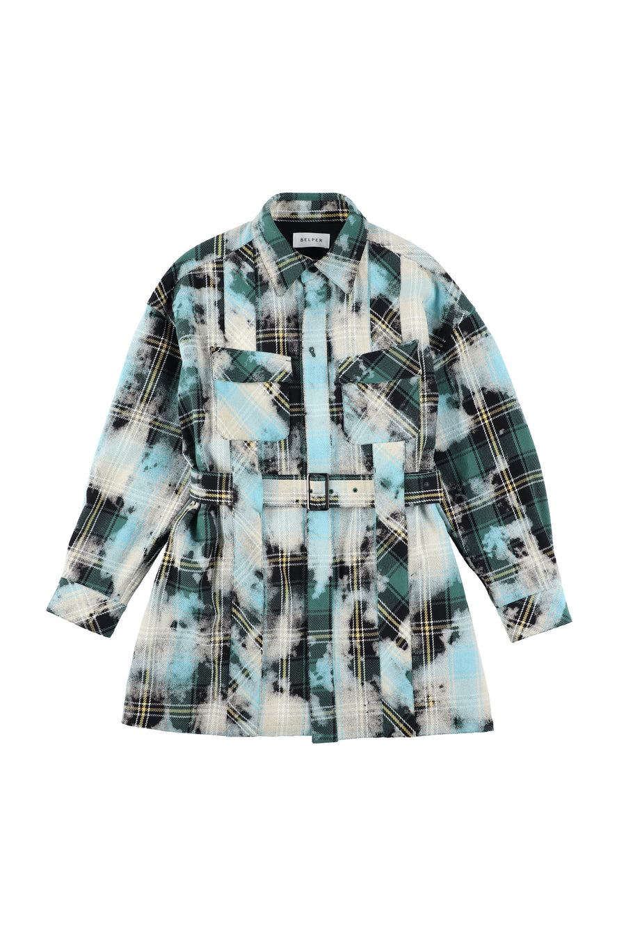 BELPER  FOGGY PLAID SHIRT JACKET(GREEN)