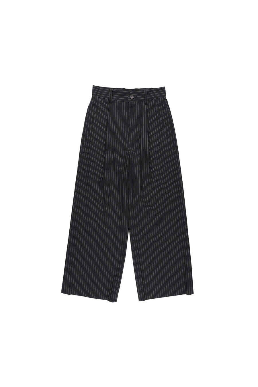 【25ss先行予約】BELPER  2025ss STRIPE TUCKED TROUSERS(BLACK) ※2月入荷予定予約品