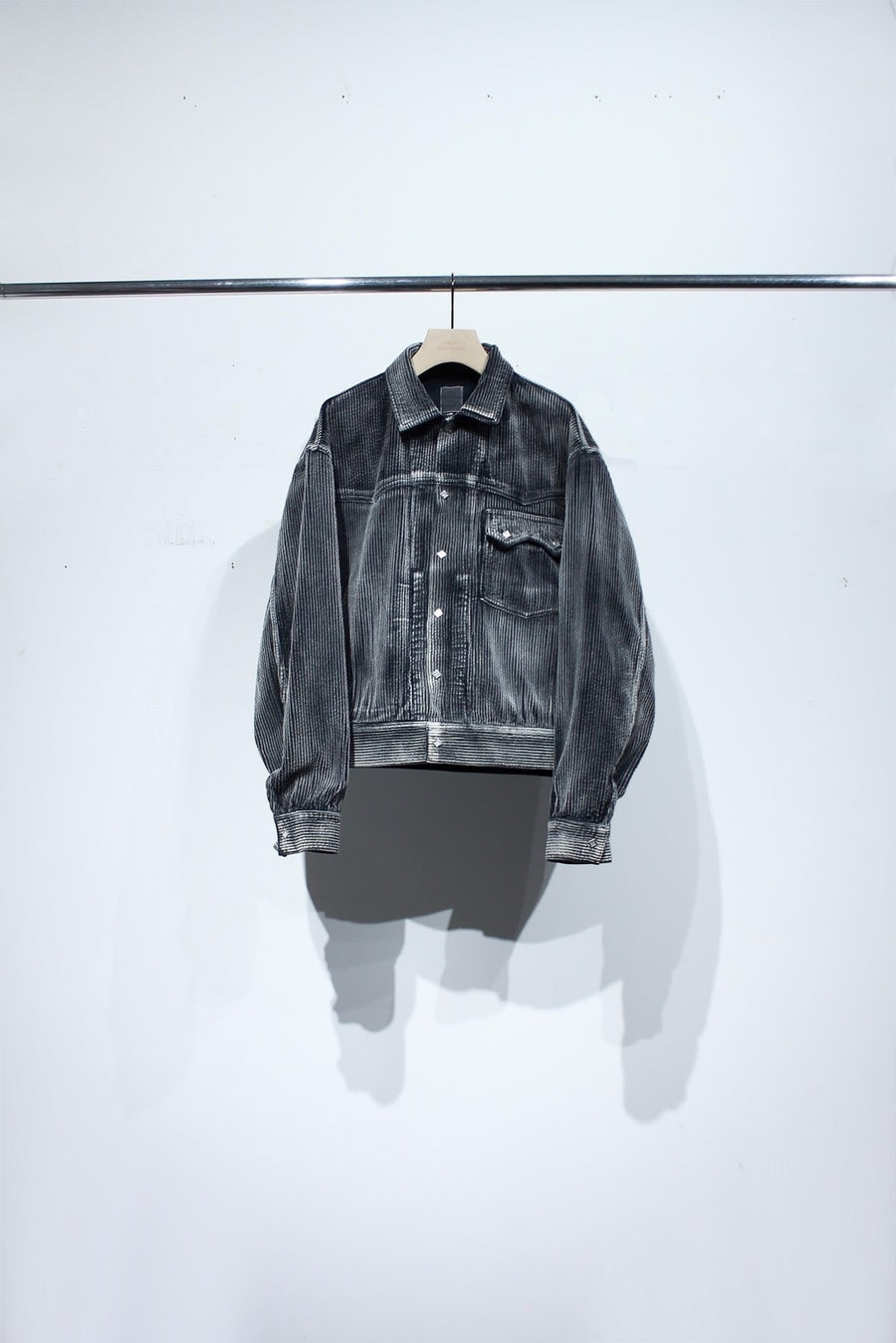 soe  Faded Corduroy Western Jacket(BLACK)