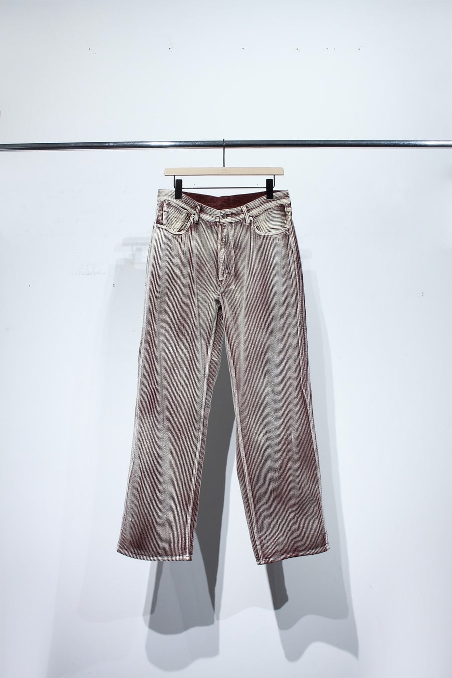 soe  Faded Corduroy 5PKT Trousers(BURGUNDY)