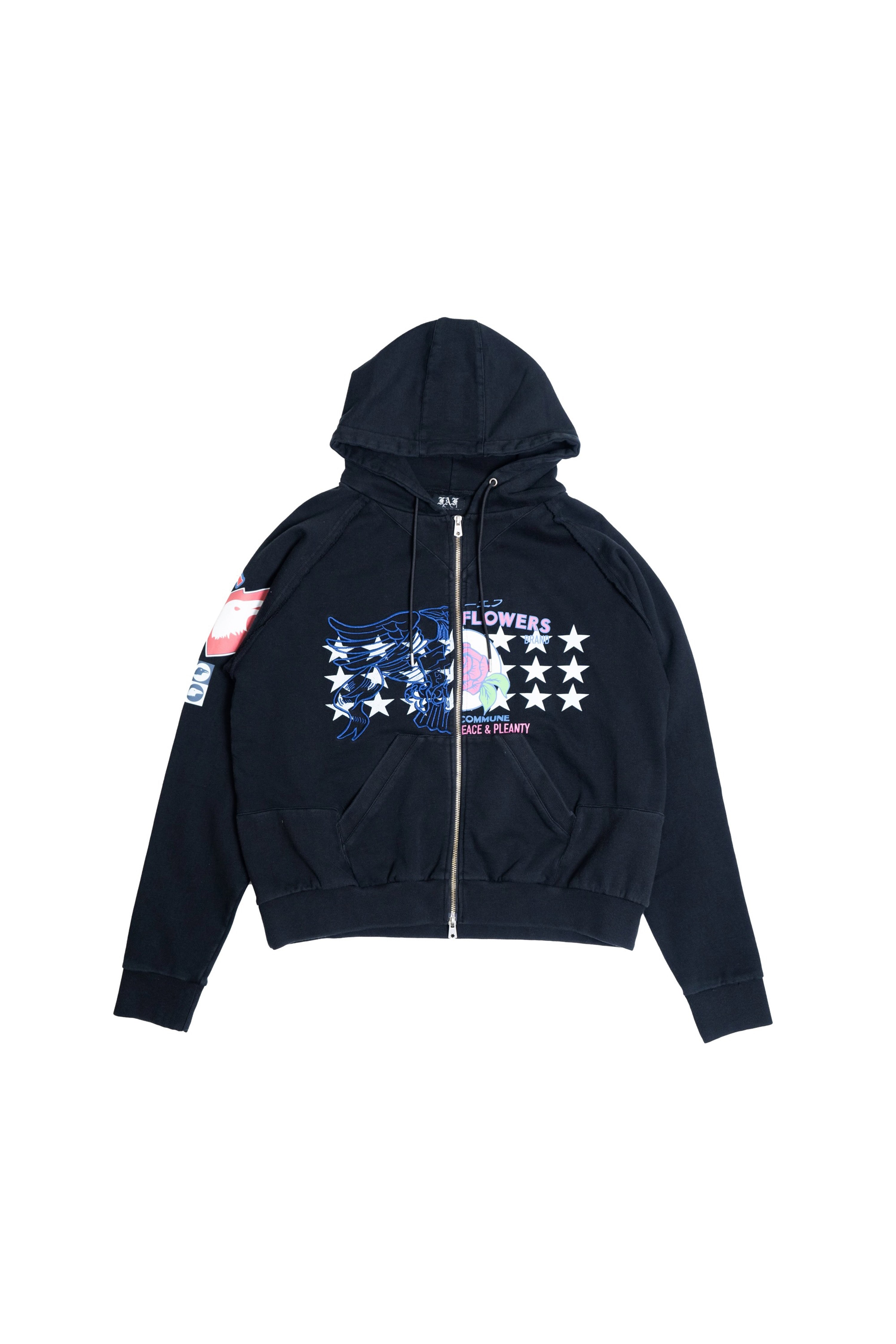 FAF(エフエーエフ)のPrinted Zip-Up Hoodie BLACKの通販｜PALETTE art