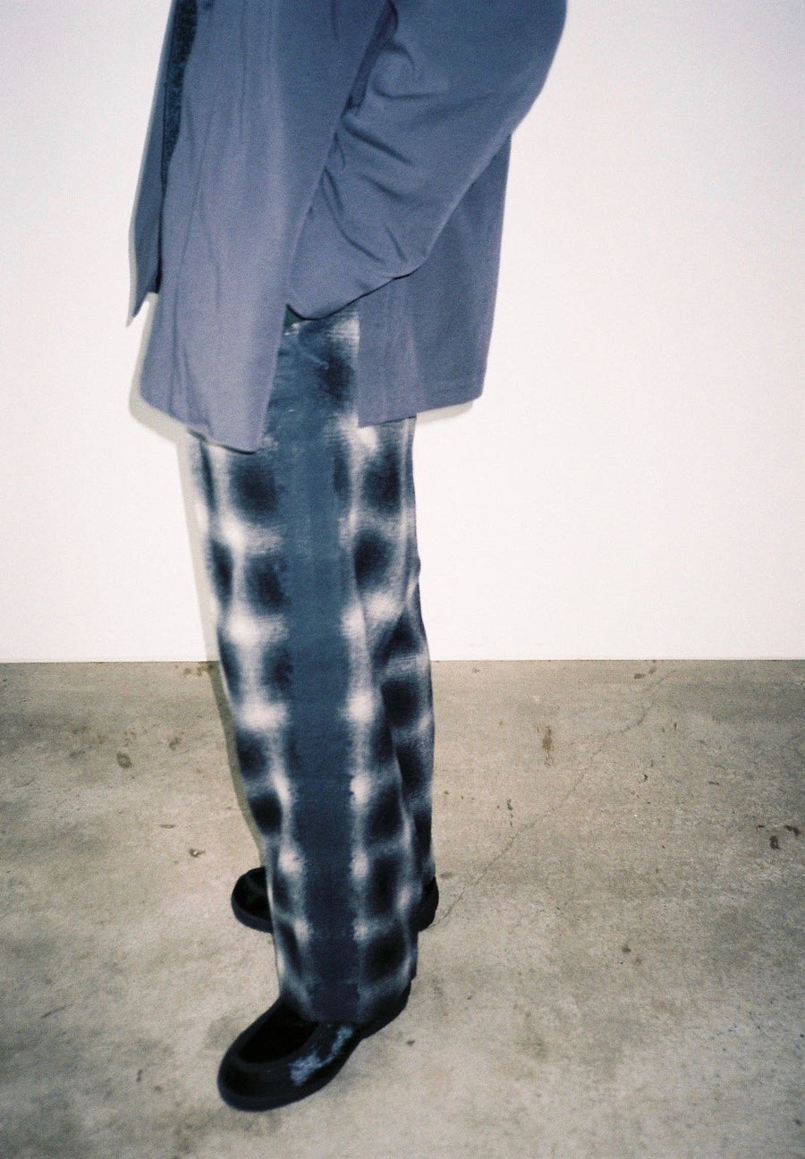 soe  Ombre Check Painted Line Trousers