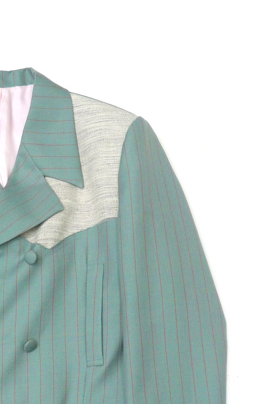 HOMMENA  Frillrd Western Double Breasted Jacket(GREEN)