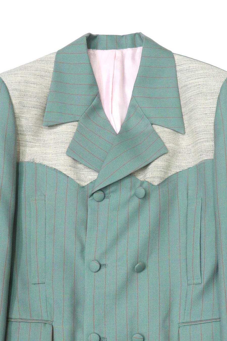 HOMMENA  Frillrd Western Double Breasted Jacket(GREEN)