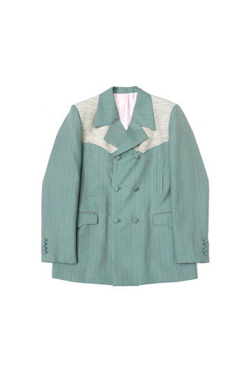 HOMMENA  Frillrd Western Double Breasted Jacket(GREEN)