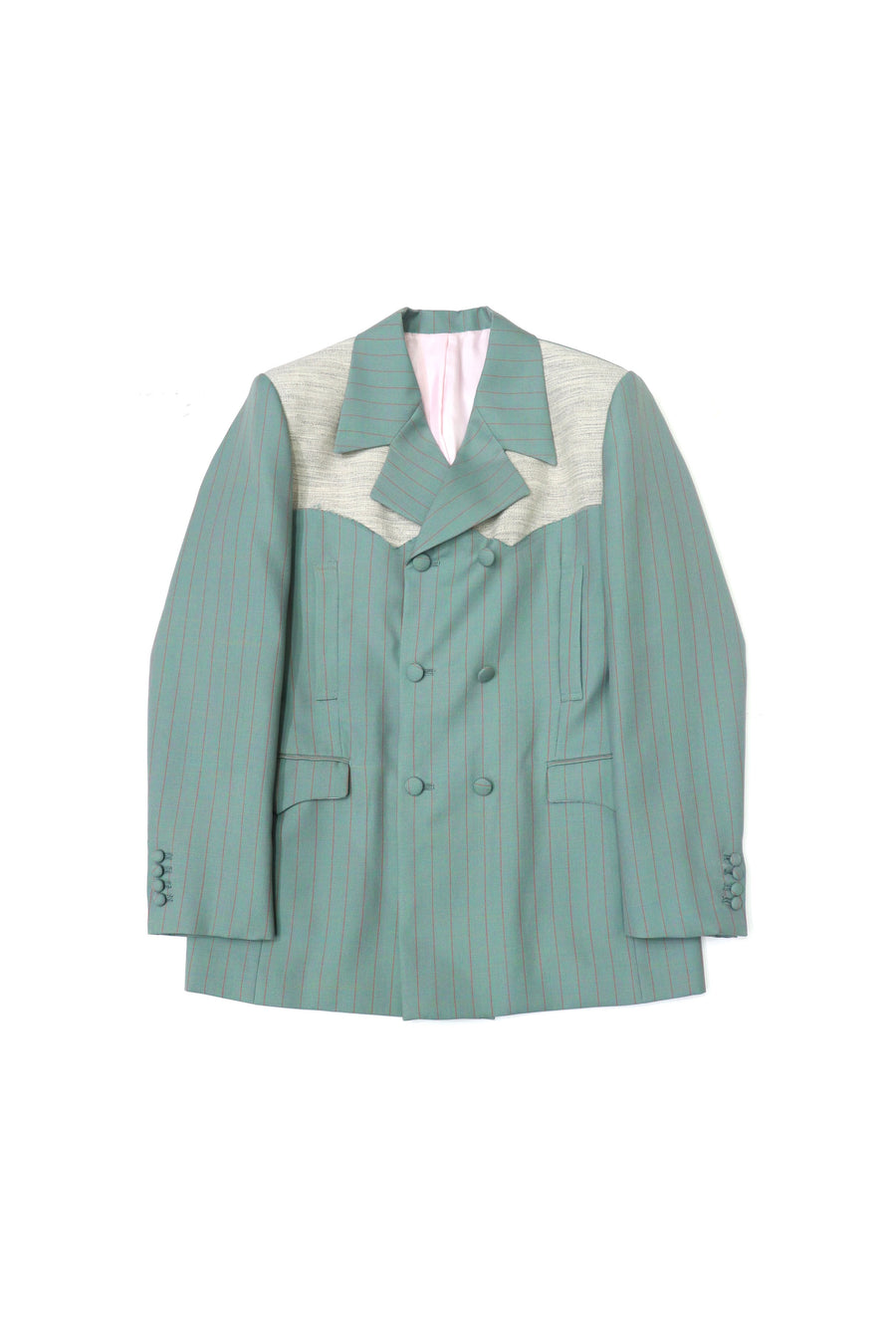 HOMMENA  Frillrd Western Double Breasted Jacket(GREEN)