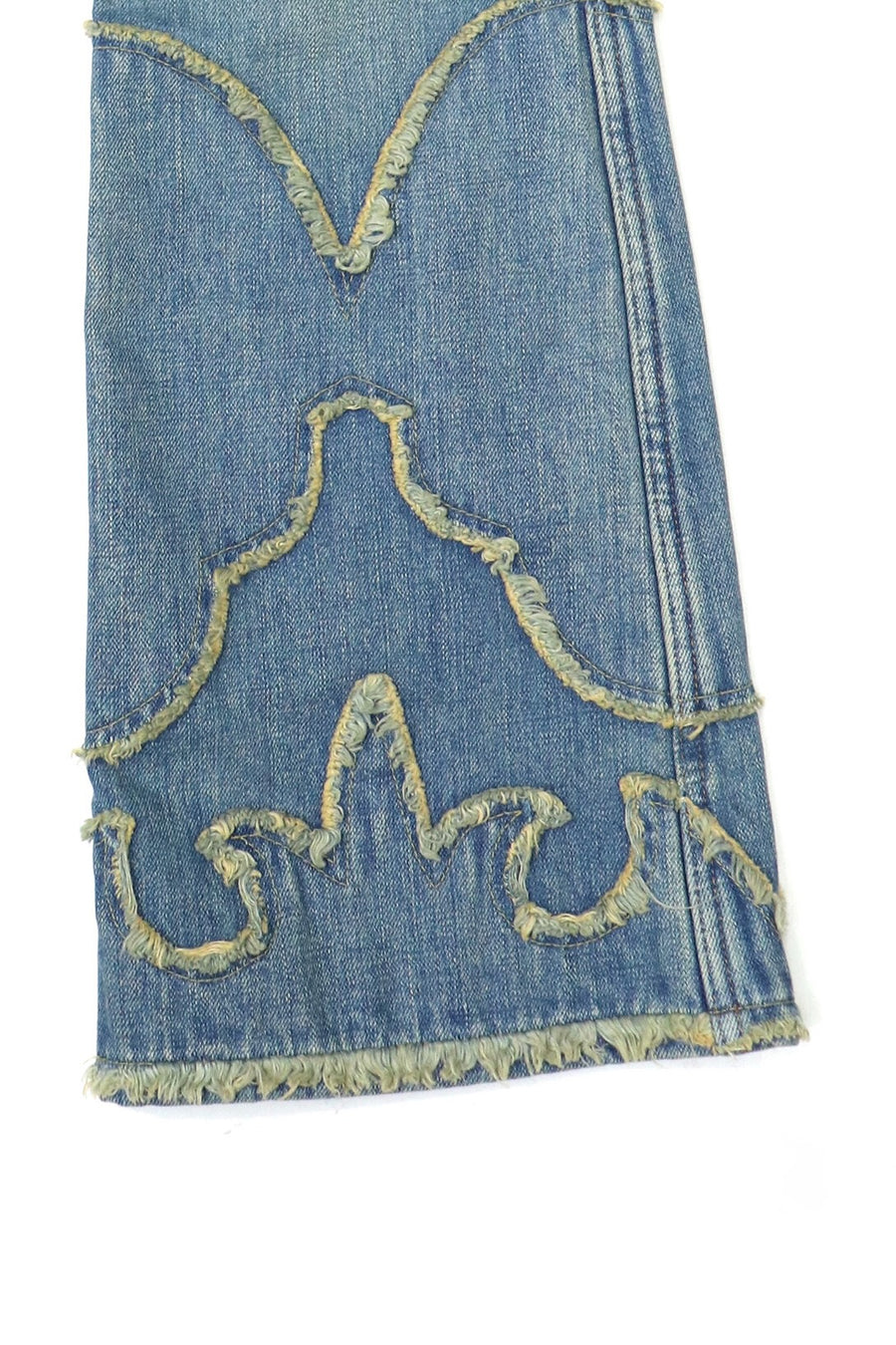 HOMMENA  Boots Cut Western Denim Pants