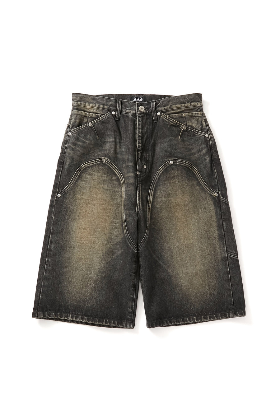 FAF(エフエーエフ)のNEWCOMMUNE Baggy Denim Shorts BLACKの通販 