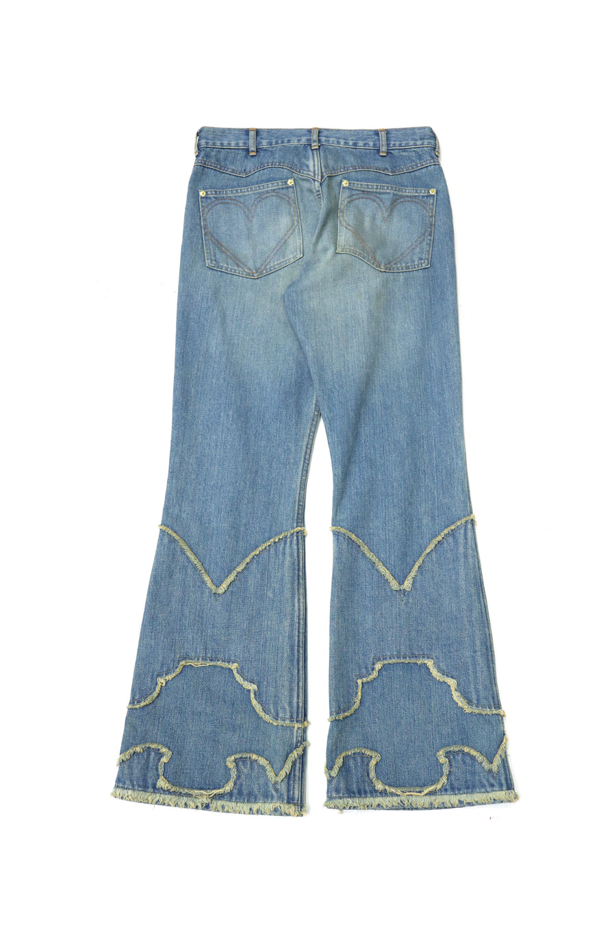 HOMMENA  Boots Cut Western Denim Pants