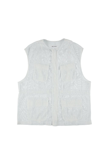 【25ss先行予約】BELPER  2025ss TULE VEST(WHITE) ※3月入荷予定予約品