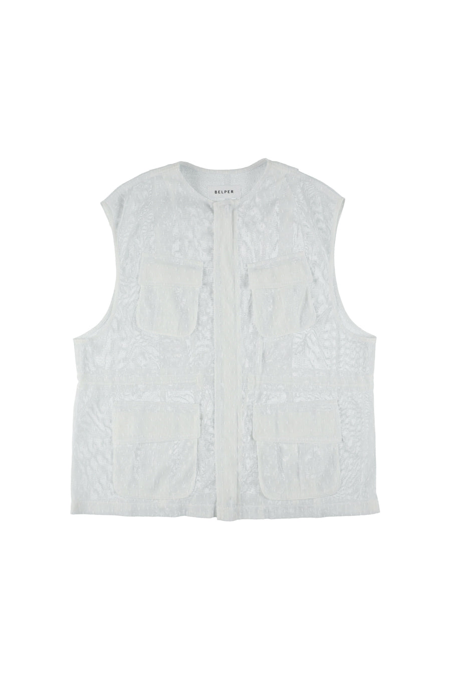 【25ss先行予約】BELPER  2025ss TULE VEST(WHITE) ※3月入荷予定予約品