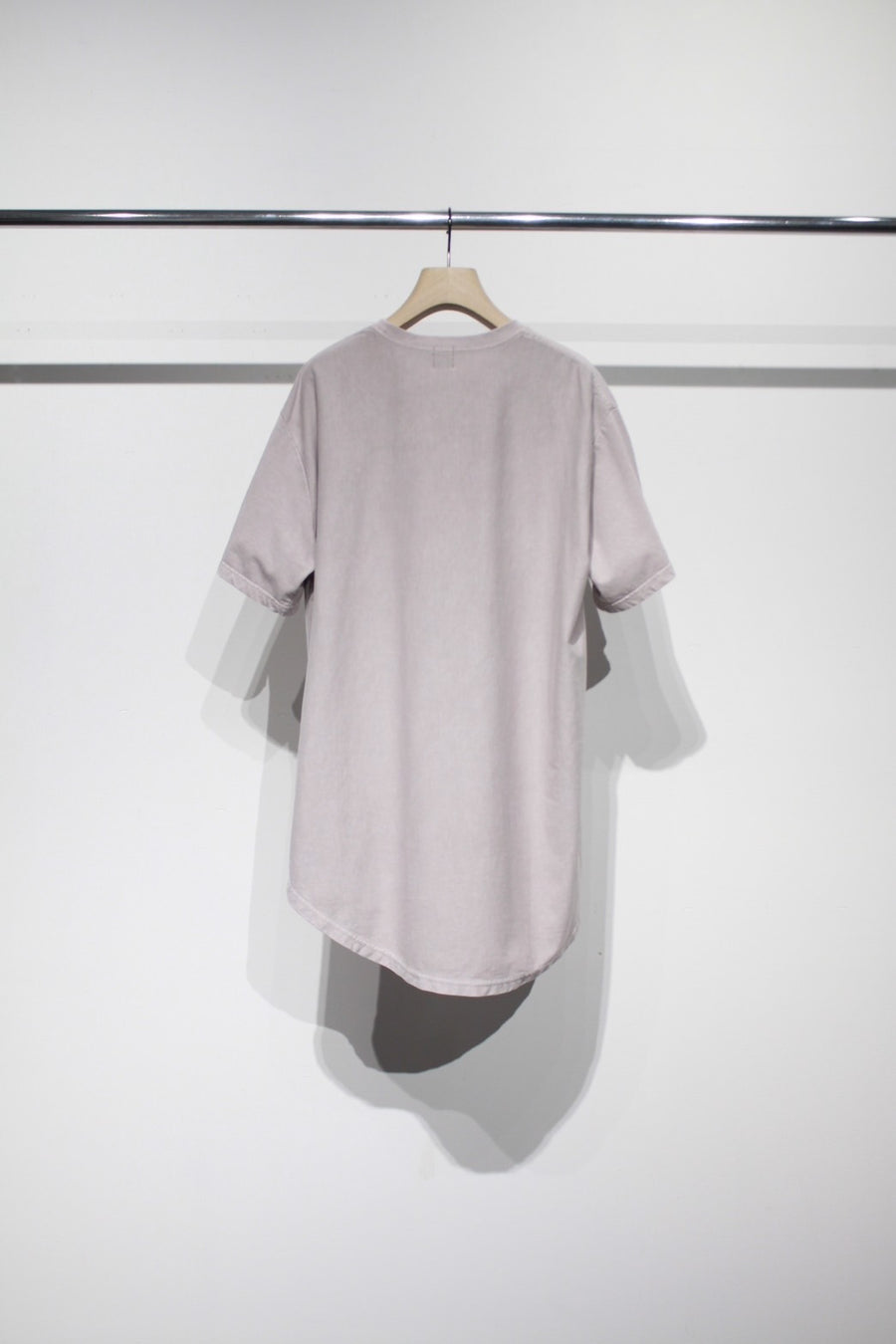 soe  Over Dye Round Hem Tall Tee(FADED L.PINK)