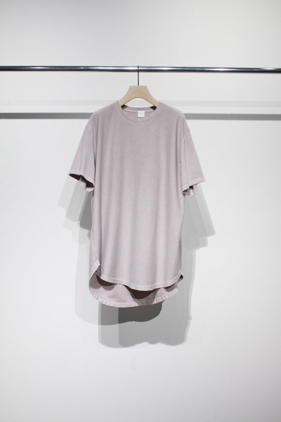 soe  Over Dye Round Hem Tall Tee(FADED L.PINK)