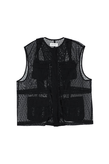 【25ss先行予約】BELPER  2025ss TULE VEST(BLACK) ※3月入荷予定予約品