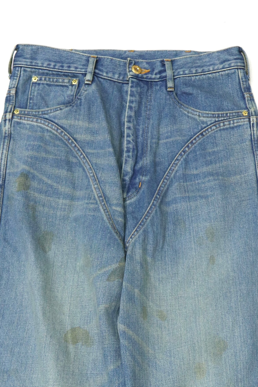 HOMMENA  Twisted Wide Denim Pants