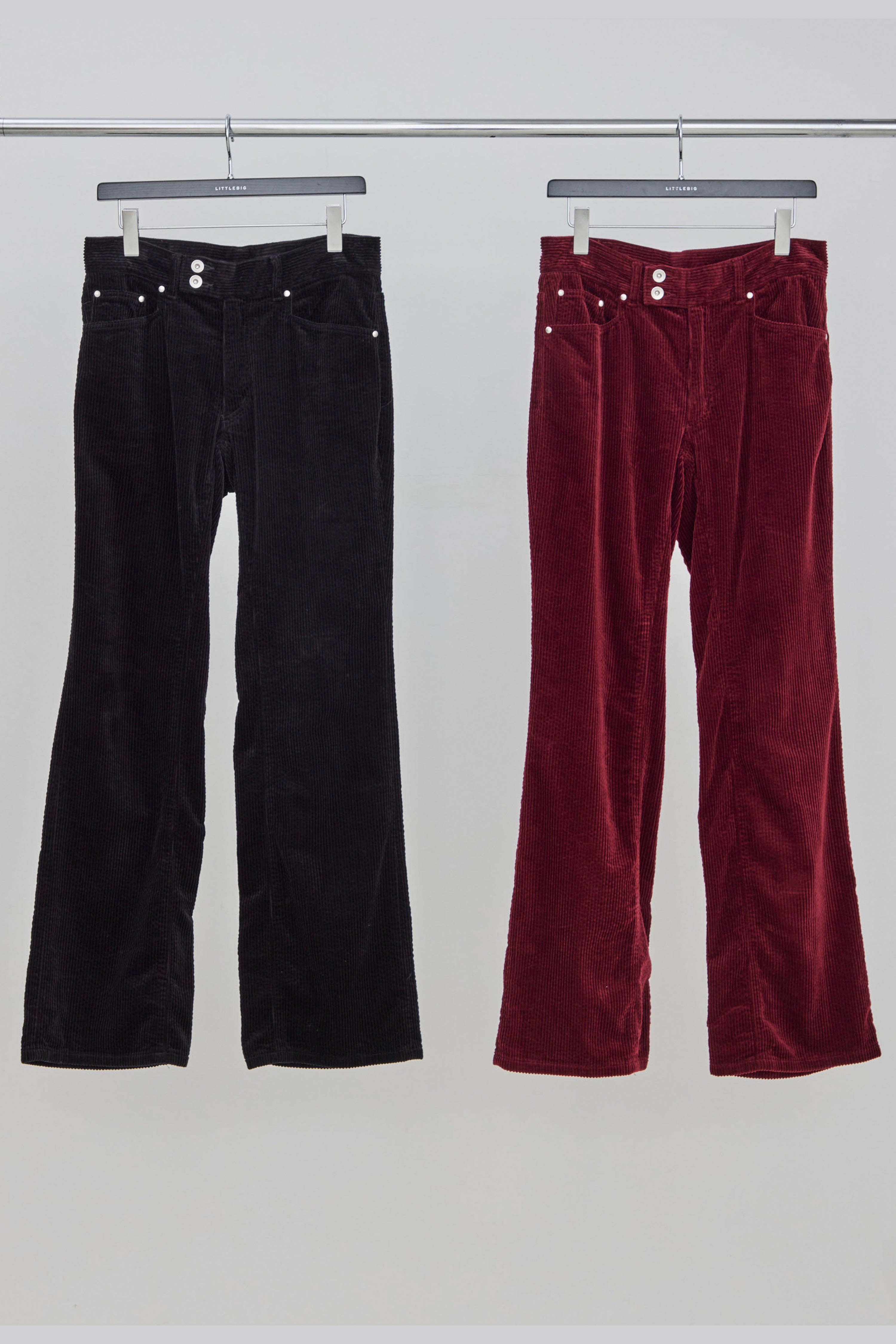 LITTLEBIG(リトルビッグ)のCorduroy Bootcut Pants Black or Bordeaux