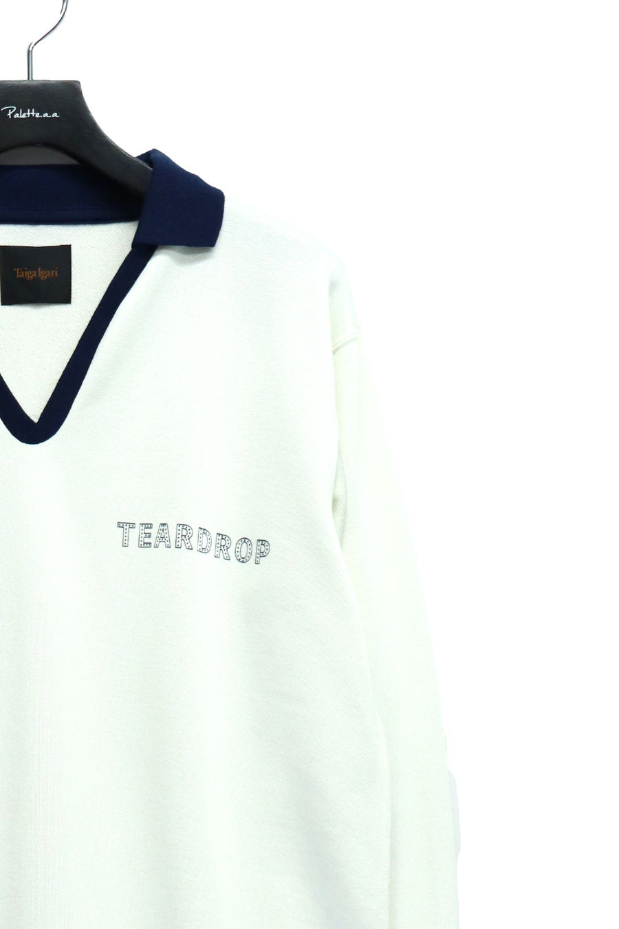 Taiga Igari  Two-Tone Racing Shirt(OFF WHITE  NAVY)