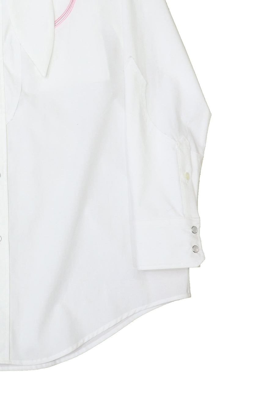 HOMMENA  Scarf Collar Western Shirt(OFF WHITE)