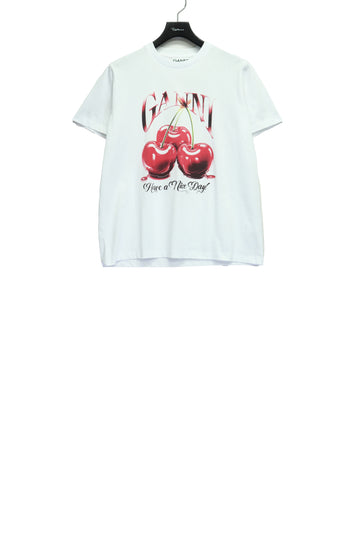GANNI  Basic Jersey Cherry Relaxed T-shirt