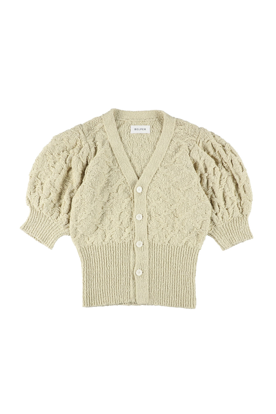 【25ss先行予約】BELPER  2025ss PUFF KNIT CARDIGAN(CERU) ※1月入荷予定予約品