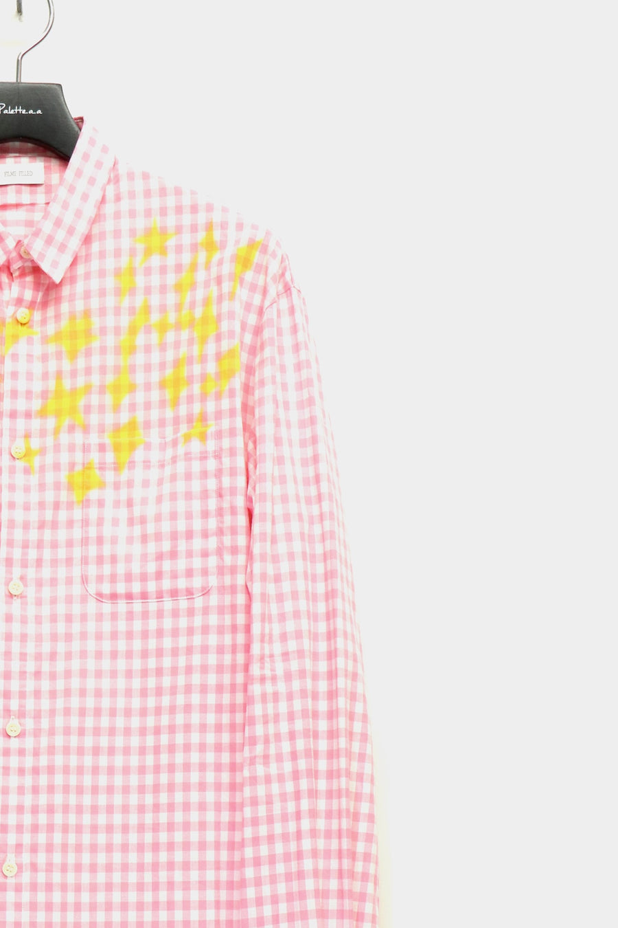 FILME FILLED  Distortion Collar  Shirt(Gingham Pink)