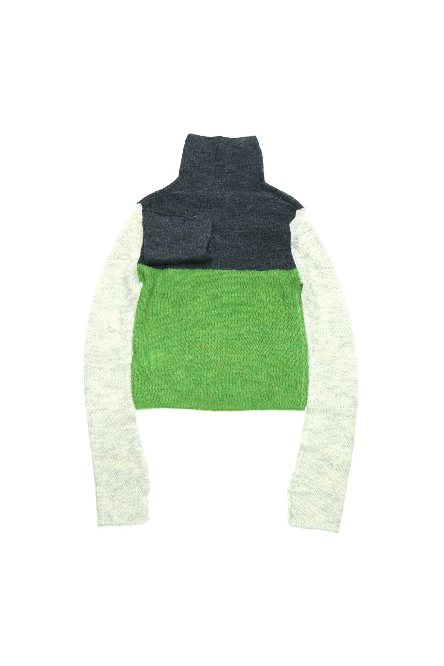 Mohair High Neck Knit Green's mail order of kotohayokozawa