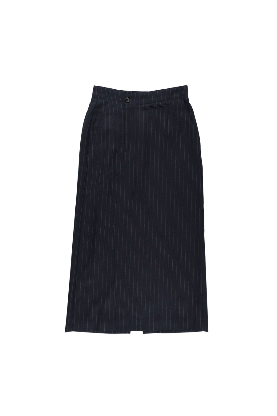 BELPER  OVERLAP STRAIGHT SKIRT(NAVY)