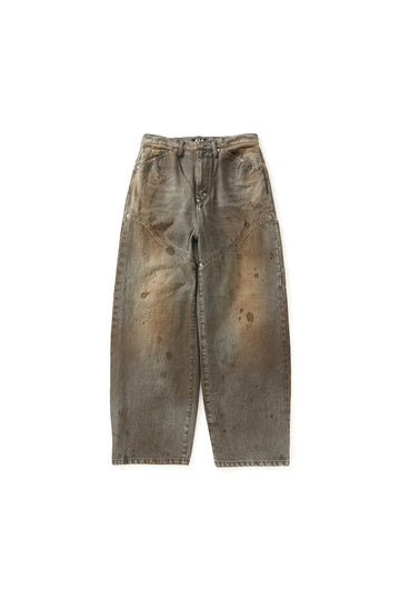 FAF  NEWCOMMUNE DIRT BAGGY DENIM(BLACK)