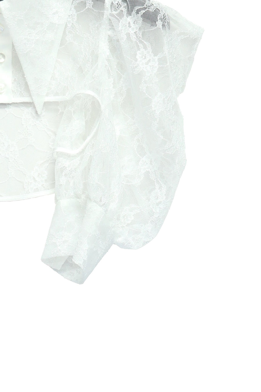 SHIORI MIKATA  over collar shirt bolero(WHITE)