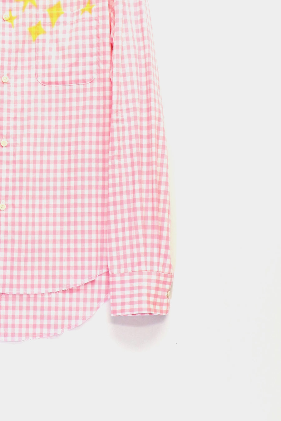 FILME FILLED  Distortion Collar  Shirt(Gingham Pink)