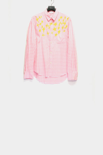 FILME FILLED  Distortion Collar  Shirt(Gingham Pink)