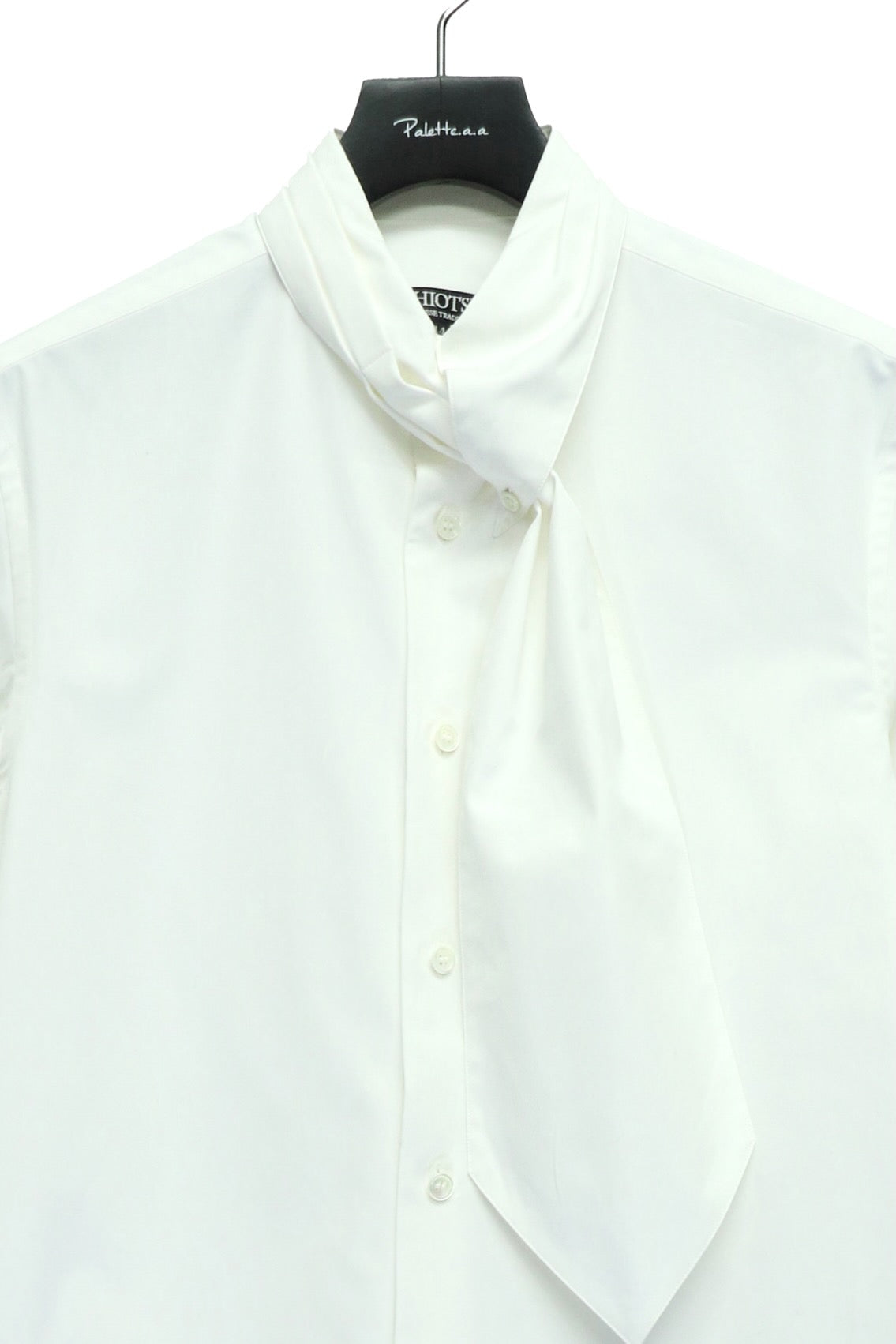SOSHIOTSUKI シャツ SOSHIOTSUKI(ソウシオオツキ)のASCOT TIE COLLAR SHIRT WHITEの通販