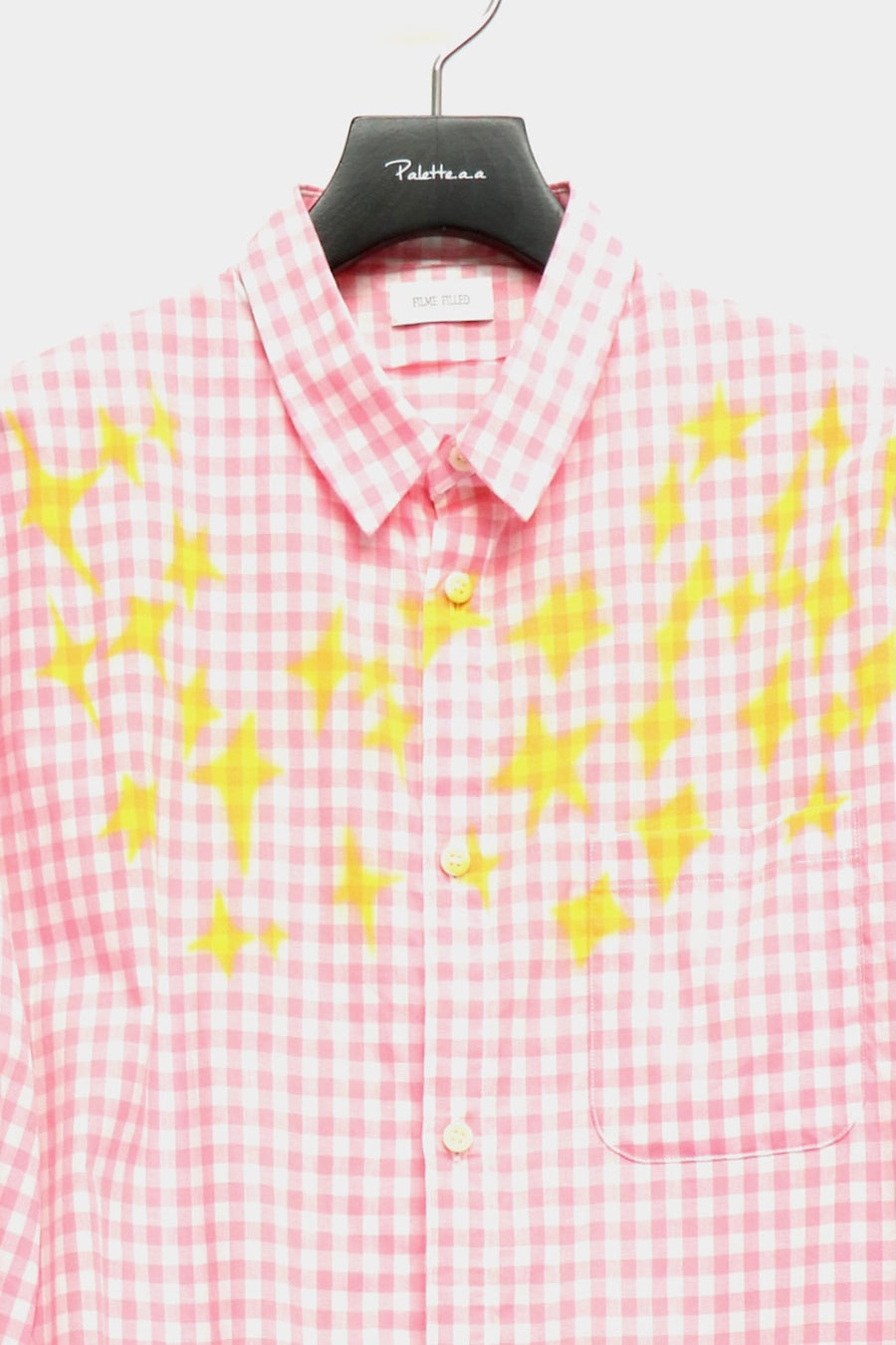 FILME FILLED  Distortion Collar  Shirt(Gingham Pink)