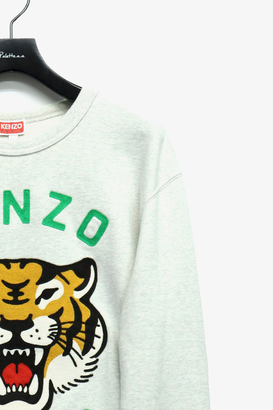 KENZO  LUCKY TIGER EMB OVERSIZE SWEAT(PALE GREY)