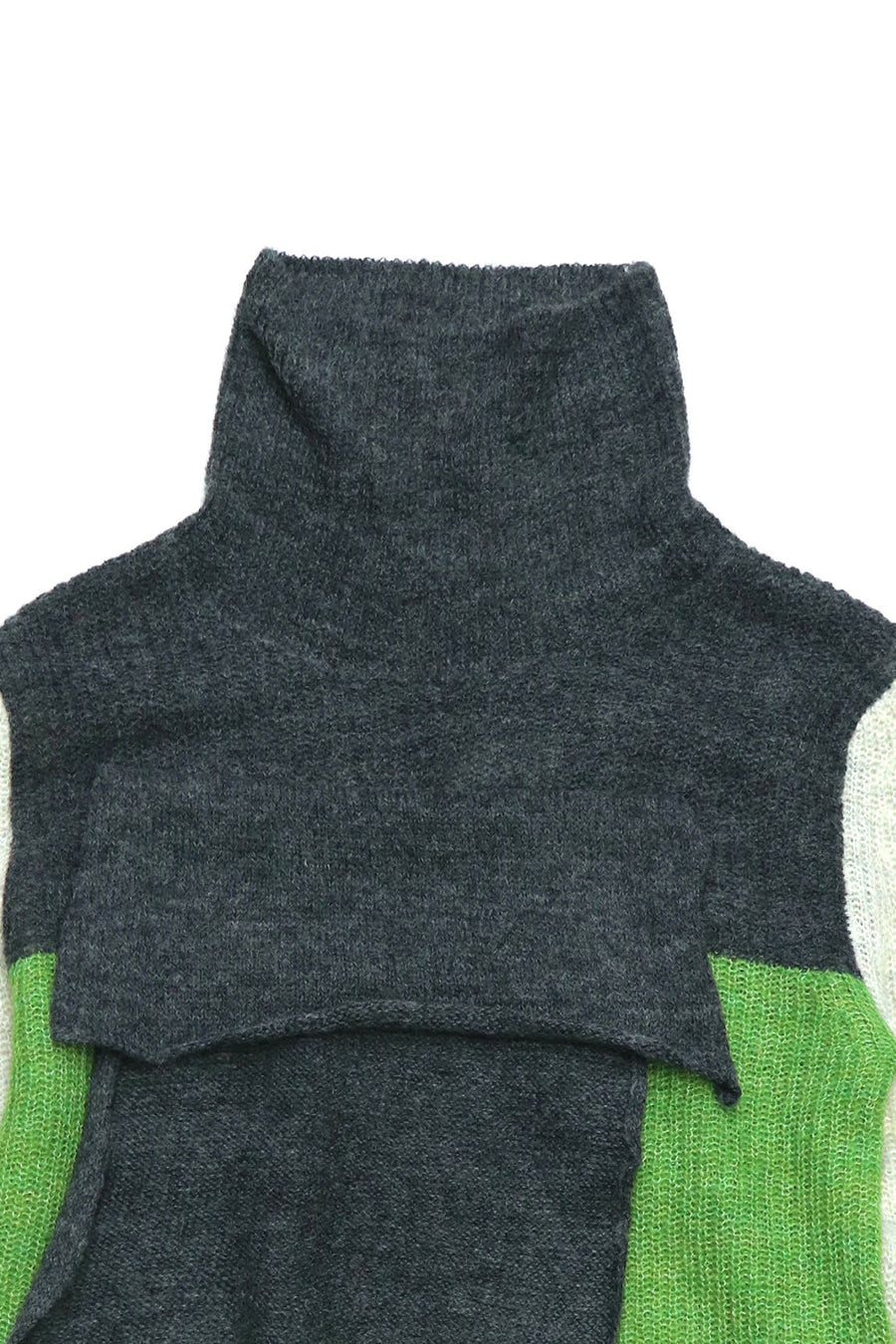 kotohayokozawa  MOHAIR HIGH NECK KNIT(GREEN)