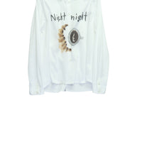 SHINYAKOZUKA(シンヤコヅカ)のHENRY CUFFS SHIRT WITH PRINTING WHITE