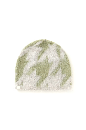 FAF  Houndstooth Mohair Beanie(KHAKI)