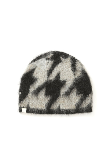 FAF  Houndstooth Mohair Beanie(BLACK)