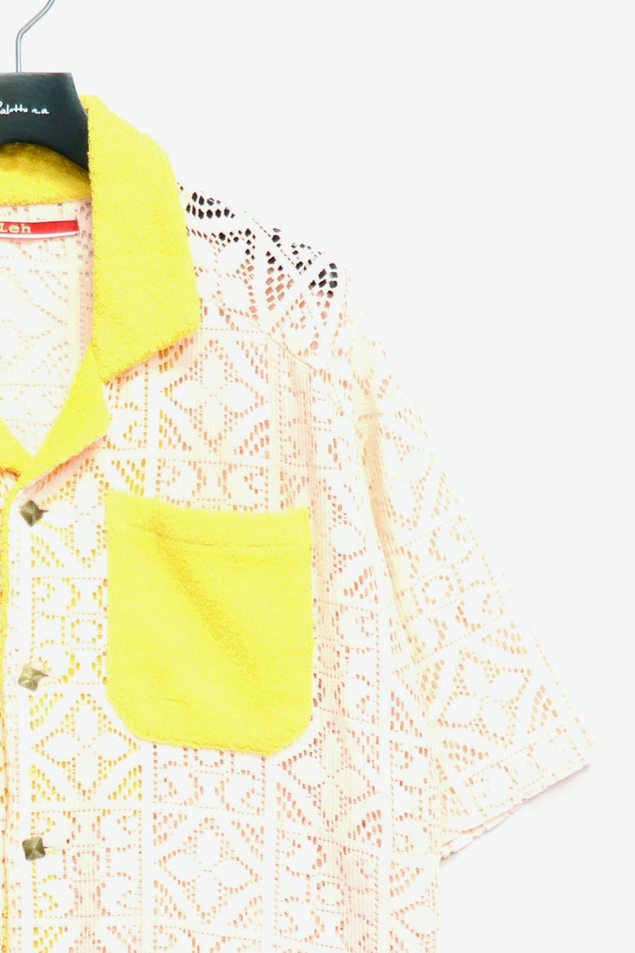 LEH  Bowling Lace S/S Shirt(Pink / Yellow)