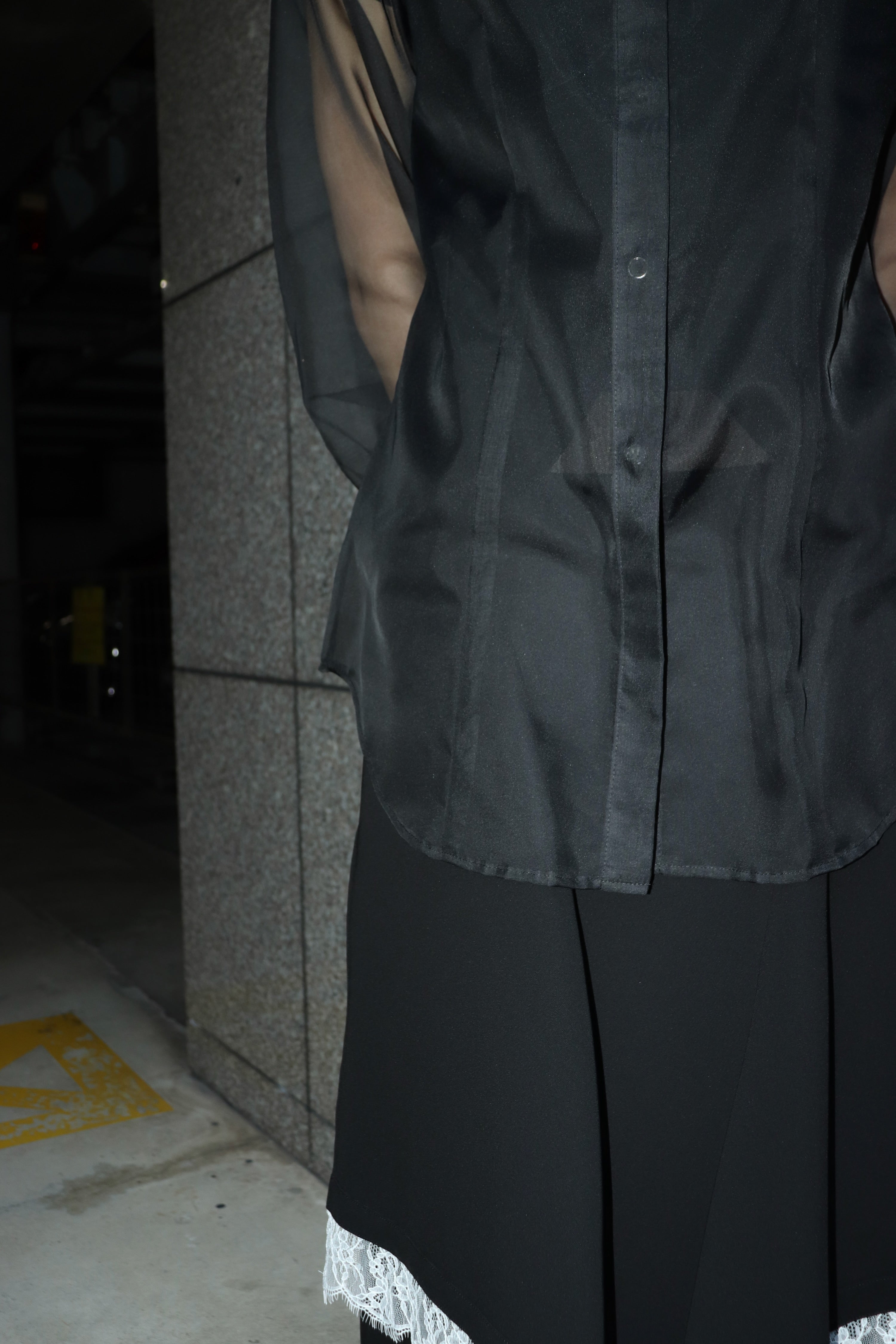 FETICO(フェティコ)のROSE EMBROIDERED SHEER SHIRT(シャツ)の通販 