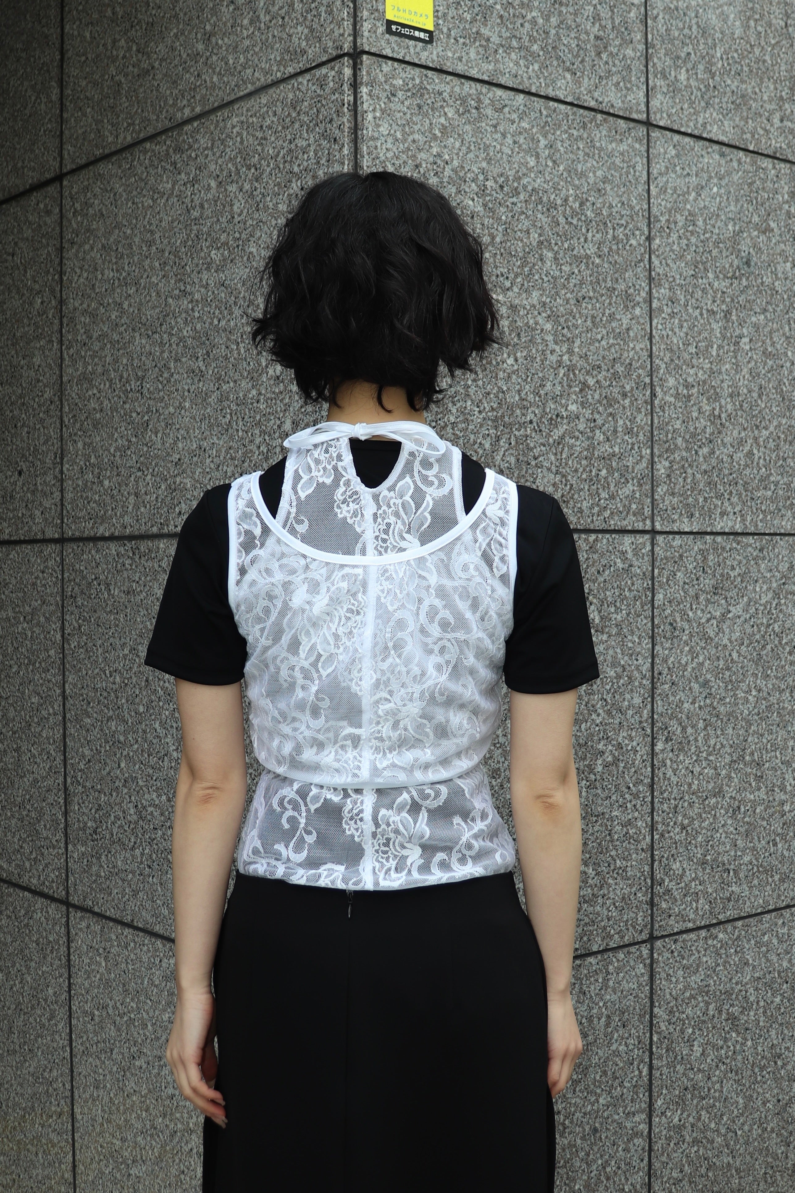 AKIKOAOKI(アキコアオキ)のlayerd lace tank WHITEの通販｜PALETTE art
