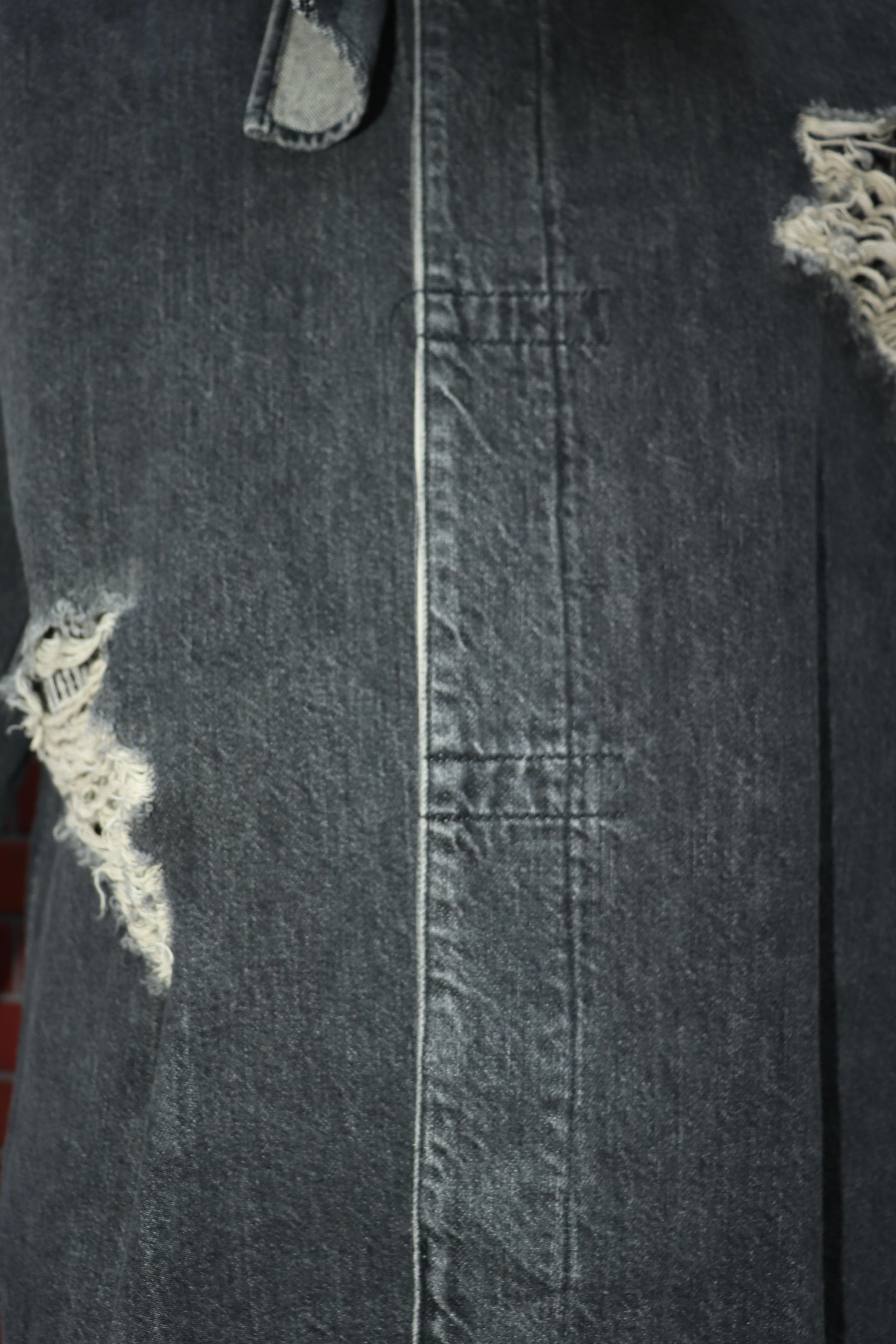 BELPER(ベルパー)のDENIM BOWTIE BLOUSE BLACK(トップス)の通販