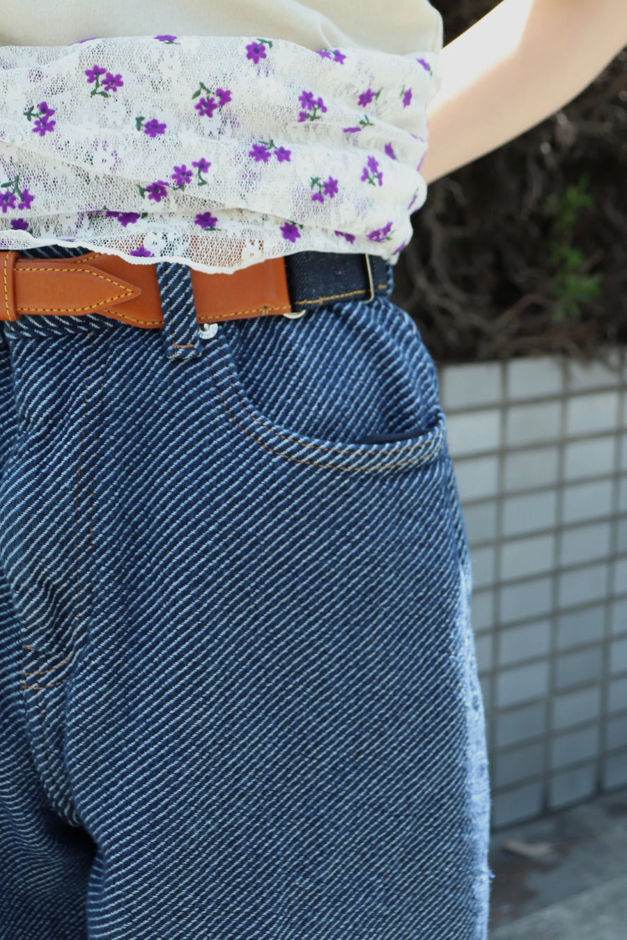 GANNI  Heavy Twill Denim Marri